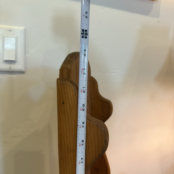 Vintage Handmade Wood Doll Rocking Chair Plant Stand Heart Cutout Cottagecore - Picture 7 of 10